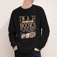 I'm A 10 But I Read Books All Night Bookworm Reader Reading Youth Long Sleeve Tee