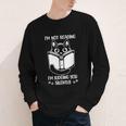 I’m Not Reading I’m Judging You Silently Fun Cat Book Lover Youth Long Sleeve Tee