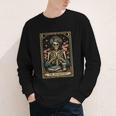The Introvert Skeleton Tarot Card Coffee Book Lover Youth Long Sleeve Tee