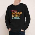 It's A Good Day To Read A Book Retro Vintage Teacher Youth Long Sleeve Tee