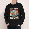 Just A Boy Who Loves Books Reading Bookworm Boys Kids Youth Long Sleeve Tee Just A Boy Who Loves Books Reading Bookworm Boys Kids Youth Long Sleeve Tee