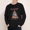 Just a Girl Who Loves Books All Booked For Christmas Youth Long Sleeve Tee Just a Girl Who Loves Books All Booked For Christmas Youth Long Sleeve Tee