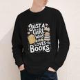 Just a Girl Who Loves Books Bookish Readers Book Lover Girls Youth Long Sleeve Tee