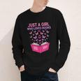 Just A Girl Who Loves Books Butterflies Reading Youth Long Sleeve Tee Just A Girl Who Loves Books Butterflies Reading Youth Long Sleeve Tee