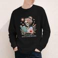 Just A Girl Who Loves Books Messy Bun Book Skeleton Bookworm Youth Long Sleeve Tee