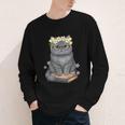Just A Girl Who Loves Cats & Books Bookish Women Youth Long Sleeve Tee