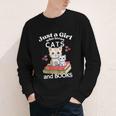 Just A Girl That Loves Cats And Books Cute Cat & Bookwork Youth Long Sleeve Tee