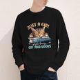 Just a Girl Who Loves Cats And Books Kitties Pet Art Lover Youth Long Sleeve Tee Just a Girl Who Loves Cats And Books Kitties Pet Art Lover Youth Long Sleeve Tee