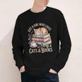 Just A Girl Who Loves Cats And Books Reading Librarian Youth Long Sleeve Tee Just A Girl Who Loves Cats And Books Reading Librarian Youth Long Sleeve Tee