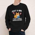 Just A Girl Who Loves Dogs And Books Reading Dog Puppy Lover Youth Long Sleeve Tee