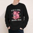 Just A Girl Who Loves Dragons And Books Dragon Reading Lover Youth Long Sleeve Tee Just A Girl Who Loves Dragons And Books Dragon Reading Lover Youth Long Sleeve Tee