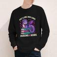 Just a Girl Who Loves Dragons And Books Reading Youth Long Sleeve Tee