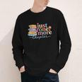 Just One More Chapter Floral Book Reading Teacher Bookworm Youth Long Sleeve Tee