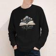 Just One More Chapter Floral Book Wildflower Aesthetic Art Youth Long Sleeve Tee