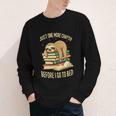Just One More Chapter Sloth Sleeping On Books Reading Youth Long Sleeve Tee Just One More Chapter Sloth Sleeping On Books Reading Youth Long Sleeve Tee