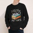 I Just Want To Read Books And Pet Cats Bookish Bookworm Youth Long Sleeve Tee I Just Want To Read Books And Pet Cats Bookish Bookworm Youth Long Sleeve Tee