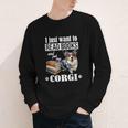 Kids Read Books & Pet My Blue Merle Corgi Lover Youth Long Sleeve Tee