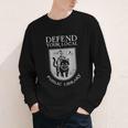 Knight Cat Defend Your Public Library Book Lover Youth Long Sleeve Tee