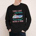 THIS LADY Will Never Own Enough BOOKS & YARN Youth Long Sleeve Tee