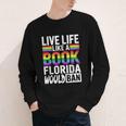 LGBTQ Quote Live Life Like A Banned Rainbow Book Youth Long Sleeve Tee