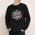 Library Is My Jam Librarian Book Lover Strawberry Youth Long Sleeve Tee