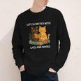 Life Is Better With Cats And Books Cute Cat Lover Youth Long Sleeve Tee Life Is Better With Cats And Books Cute Cat Lover Youth Long Sleeve Tee