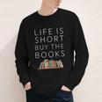 Life Is Short Buy Books Quote For Bookworms Youth Long Sleeve Tee Life Is Short Buy Books Quote For Bookworms Youth Long Sleeve Tee