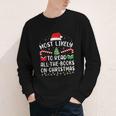 Most Likely To Read A Book On Christmas Family Matching Xmas Youth Long Sleeve Tee