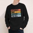Literacy And Justice For All Stop Book Banning Banned Books Youth Long Sleeve Tee