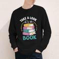 Take a Look It's In a Book Teacher Reading Apparel Youth Long Sleeve Tee