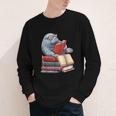Manatee Reading Books Matching Bookworm Readers Librarian Youth Long Sleeve Tee
