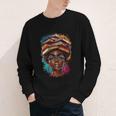 Melanin Girl Afro Book Lover Librarian Teacher Student Youth Long Sleeve Tee