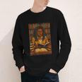 Melanin Girl Locs Book Lover Librarian Teacher Student Youth Long Sleeve Tee