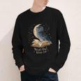 Night Owl Book Club Crescent Moon Late Night Reading Youth Long Sleeve Tee Night Owl Book Club Crescent Moon Late Night Reading Youth Long Sleeve Tee