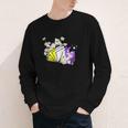 Non-Binary Book Lover Nonbinary Daisy LGBT Reading Pride Youth Long Sleeve Tee