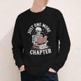 One More Chapter Skeleton Reading Books Lovers Readers Youth Long Sleeve Tee