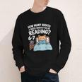 Orange Cat Reading Book 67 Six Seven Meme Youth Long Sleeve Tee