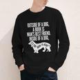 Outside Of A Dog A Book Is Man's Best Friend Apparel Youth Long Sleeve Tee Outside Of A Dog A Book Is Man's Best Friend Apparel Youth Long Sleeve Tee