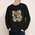 Peace Love Books Librarian Teacher Life Book Library Youth Long Sleeve Tee Peace Love Books Librarian Teacher Life Book Library Youth Long Sleeve Tee