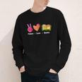 Peace Love Books Reader Librarian Library Book Youth Long Sleeve Tee