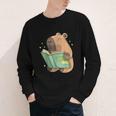 Pet Capybara Is Reading Library Capy Word Book Day Teacher Men Women Kids Youth Long Sleeve Tee Pet Capybara Is Reading Library Capy Word Book Day Teacher Men Women Kids Youth Long Sleeve Tee