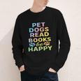 Pet Dogs Read Books Be Happy Dog Lover Youth Long Sleeve Tee