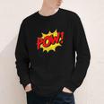 POW -Adults Kids Comic Book Cartoon Pop Art Novelty Sarcastic Youth Long Sleeve Tee