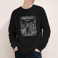 Protect Public Libraries Support Local Librarian Book Lover Youth Long Sleeve Tee
