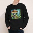 Rabbit Reading Book Under Large Mushroom Easter Bandana Youth Long Sleeve Tee
