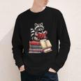 Raccoon Reading Books Matching Bookworm Readers Librarian Youth Long Sleeve Tee