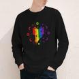 Rainbow Book With Stars And Moon Phases Gay Pride LGBT Youth Long Sleeve Tee