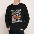 Well Read & Slightly Feral Raccoon Book Lover Graphic Youth Long Sleeve Tee