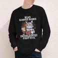 Read Banned Books Drink Coffee Fight Evil Cat Youth Long Sleeve Tee Read Banned Books Drink Coffee Fight Evil Cat Youth Long Sleeve Tee