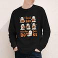 Read Boo KS Read More Bo KS Cute Ghost Reading Book Youth Long Sleeve Tee